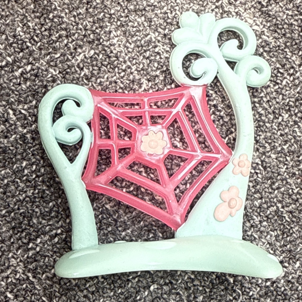Littlest Pet Shop Spider Yellow Diamond Eyes #593 with Spiderweb Authentic LPS - Picture 8 of 11